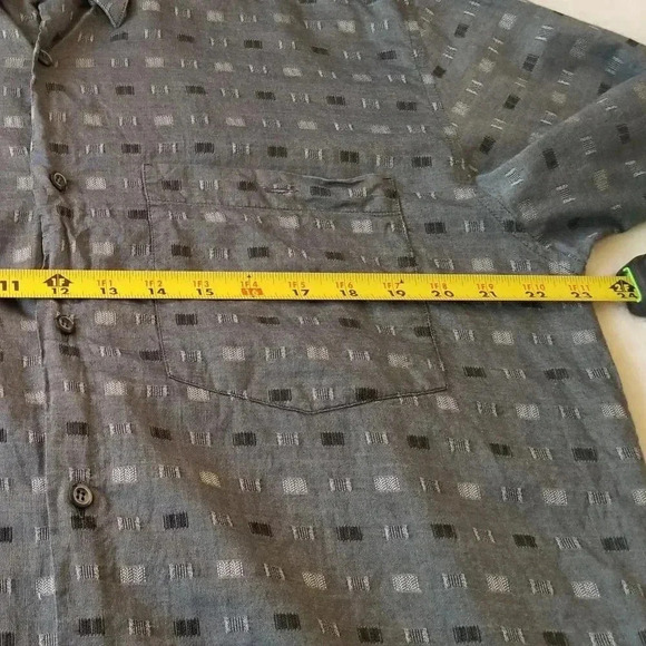 Equilibrio Men's Button Down Gray Medium Shirt - Picture 3 of 5